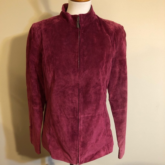 Genuine Leather Charter Club Purple Pink Jacket - Picture 2 of 11